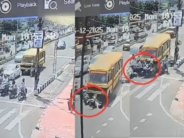 सिग्नल पर बस का ब्रेक फेल, लेडी डॉक्टर को कुचला मौत :भोपाल में 8 गाड़ियों को मारी टक्कर, 6 घायल