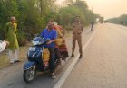 रॉन्ग साइड व सीट बेल्ट उल्लंघन पर कार्रवाई, 65 वाहन चालकों के चालान