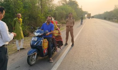रॉन्ग साइड व सीट बेल्ट उल्लंघन पर कार्रवाई, 65 वाहन चालकों के चालान