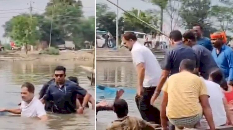 राहुल गांधी ने तालाब में लगाई छलांग- ग्रामीणों के साथ तालाब में उतरकर मछली पकड़ने की पारंपरिक प्रक्रिया में हिस्सा लिया.