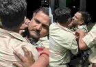 थाने में पुलिसकर्मियों से भिड़े बदमाश, वर्दी फाड़ी: ऑटो पार्किंग विवाद में थाने पहुंचे थे 6 आरोपी; हवलदार से मारपीट का वीडियो वायरल
