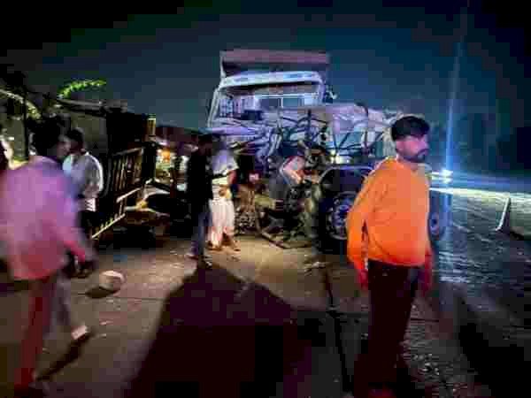 सलकनपुर से दर्शन कर लौट रहे श्रद्धालुओं की ट्रैक्टर-ट्रॉली को डंपर ने मारी जोरदार टक्कर, पलटने से महिला की मौत; 23 घायल
